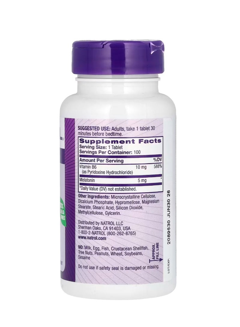 Natrol Sleep Melatonin Time Release 5 Mg, 100 Tablets - Image 2